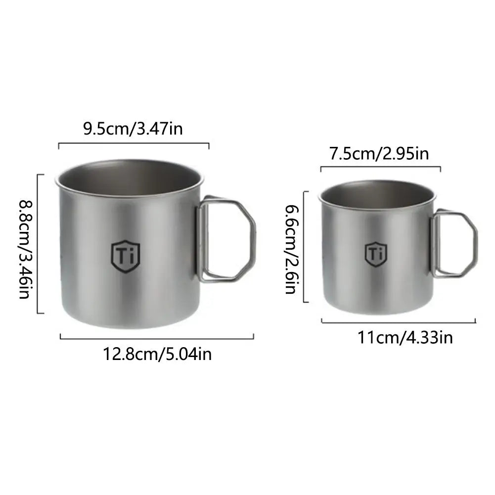 Ultralight Titanium Mug with Lid - Perfect for Camping & Outdoor Use