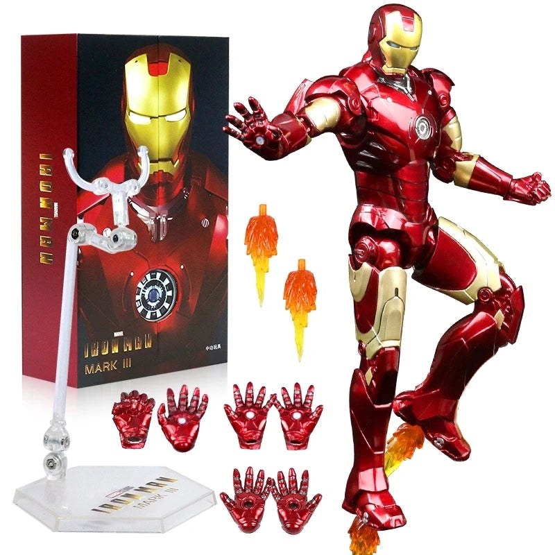 ZD Toys Iron Man Action Figures - 7" Fully Articulated Collectibles