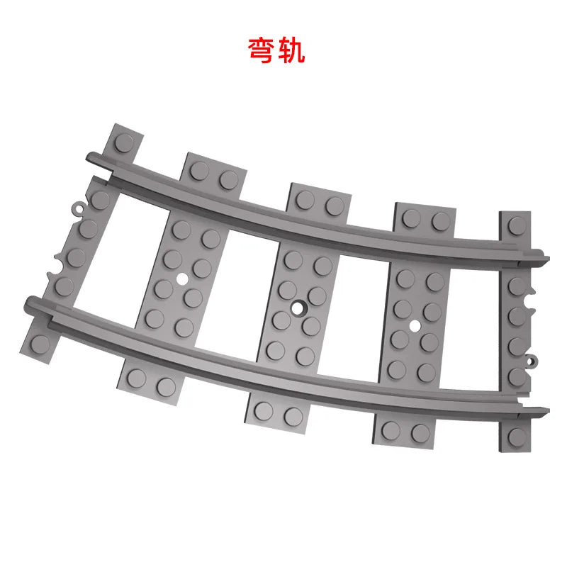 MOC City Train Tracks - Flexible Building Block Railway Set