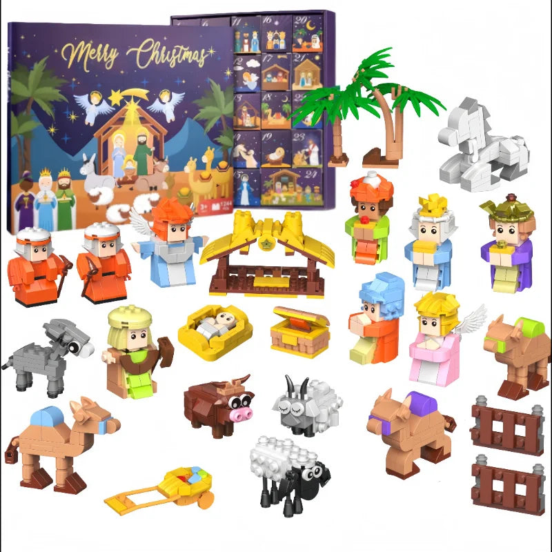 DIY Nativity Scene Christmas Advent Calendar - 24-Day Countdown