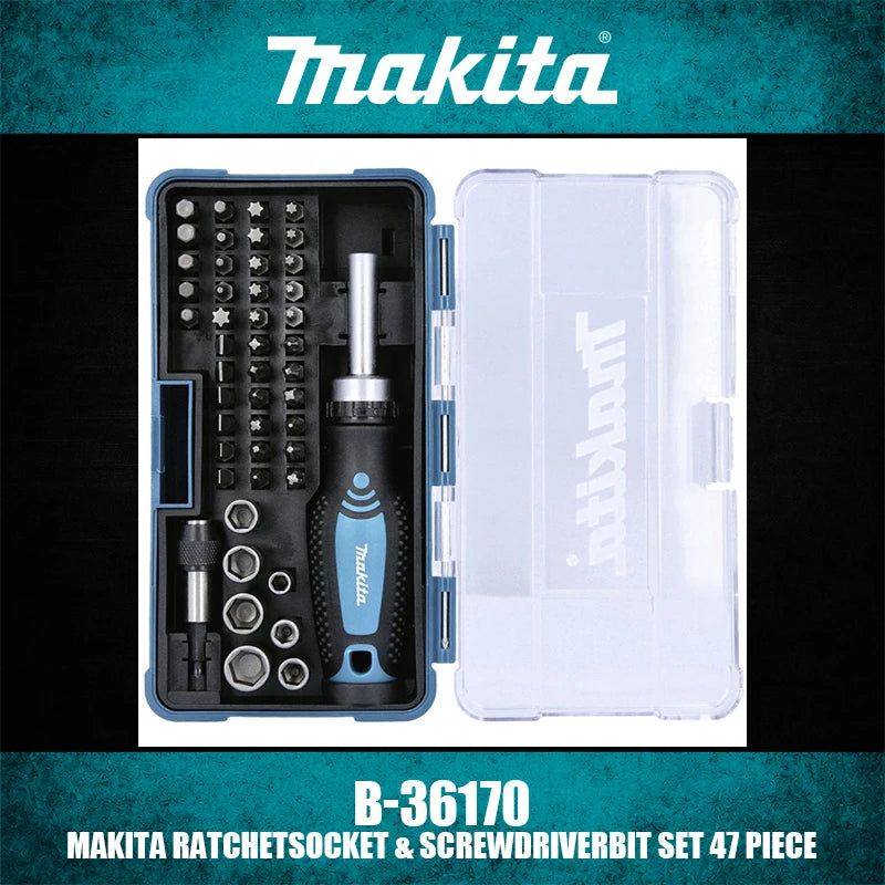 Makita 47-Piece Ratchet Socket & Screwdriver Bit Set - Ultimate Tool Accessory