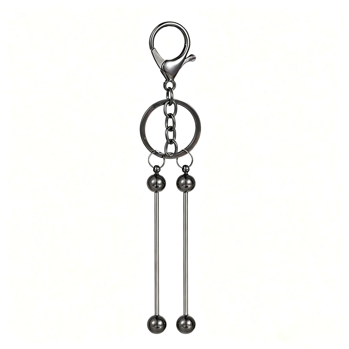 DIY Double Beadable Key Rods - 5/8/18 Pcs Stainless Steel Keychain Accessories