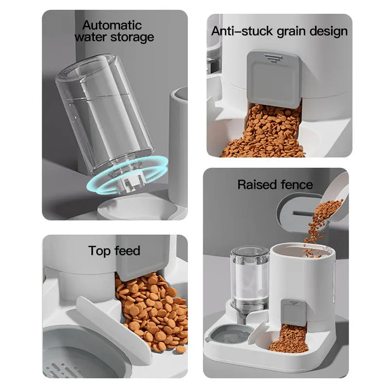 Large-Capacity Auto Gravity Cat Water Dispenser & Feeder
