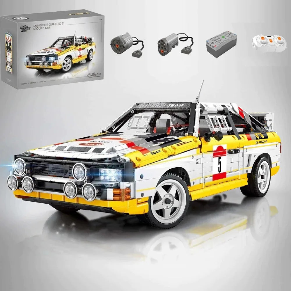 3887-Piece Retro Rally Car Building Blocks - Creative DIY Model Set