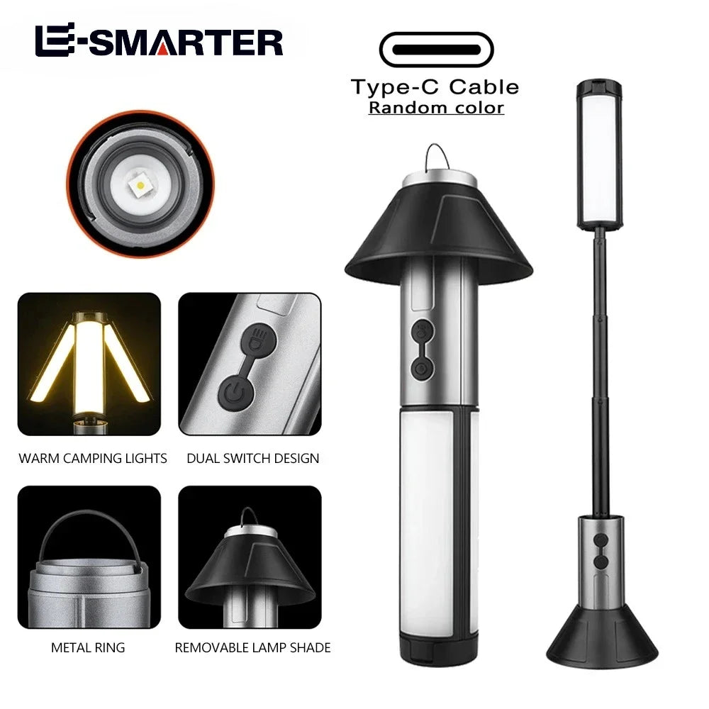 ESMARTER 2-in-1 Rechargeable Lantern & Flashlight for Campers