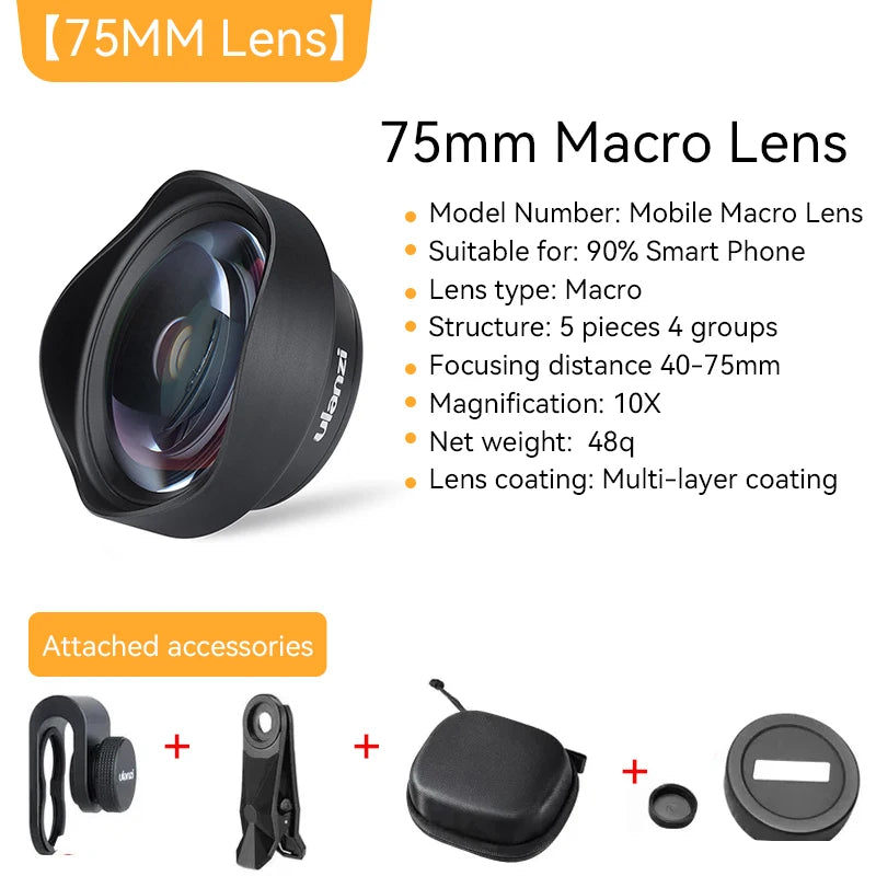 Ulanzi 75mm Macro Phone Lens - Capture Stunning Close-Ups