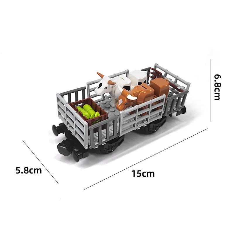 XQ MOC Train Carriage Building Blocks - Eco-Friendly Play Set
