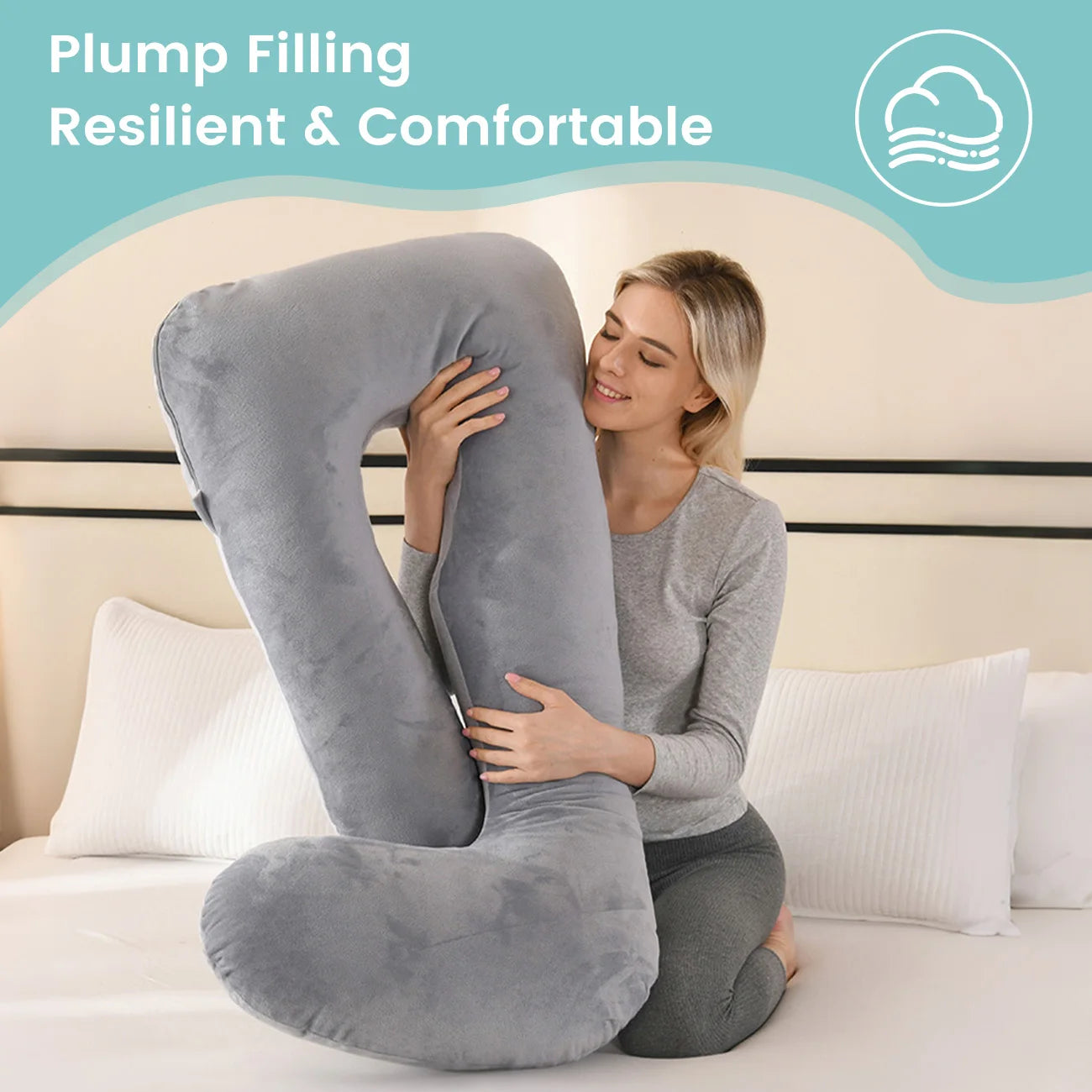 G-Shape Maternity Pillow - Ultimate Full Body Support for Expecting Moms