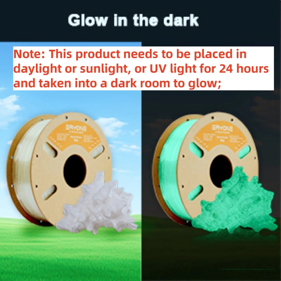 Eryone Glow In The Dark PLA Filament - 200g for 3D Printing