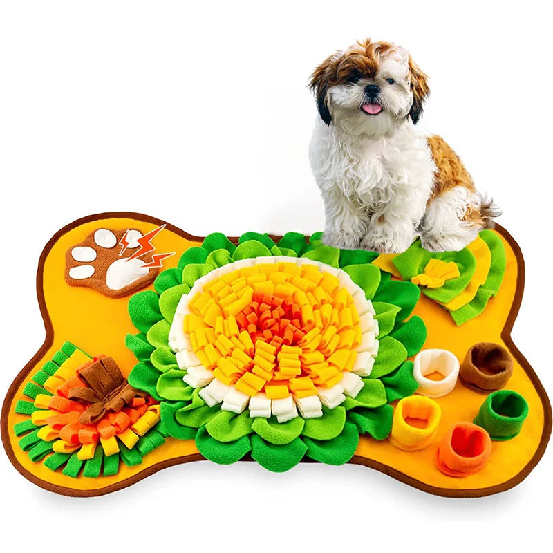 Interactive Dog Snuffle Mat - Anxiety Relief & Fun Squeaky Toy