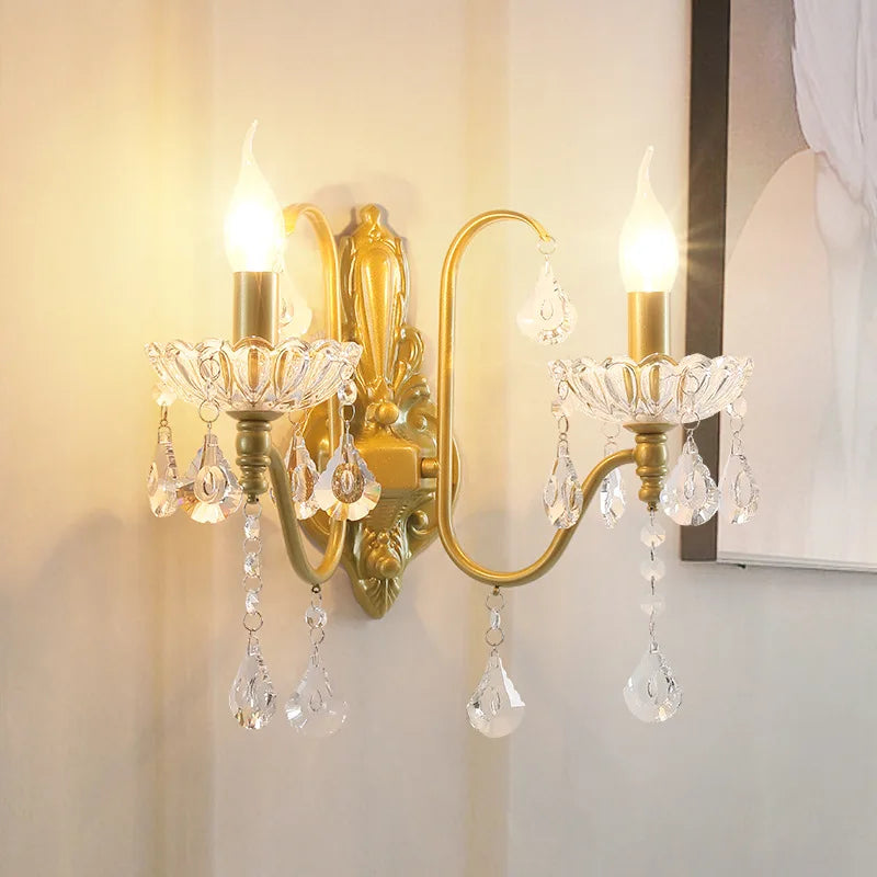Elegant Crystal Wall Lamp - Modern Zinc Alloy Design for Any Room