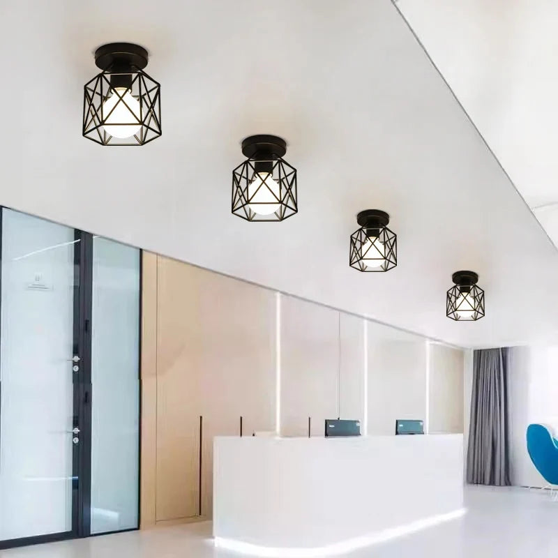 Modern Minimalist LED Pendant Light - Gold & Black Metal Fixture