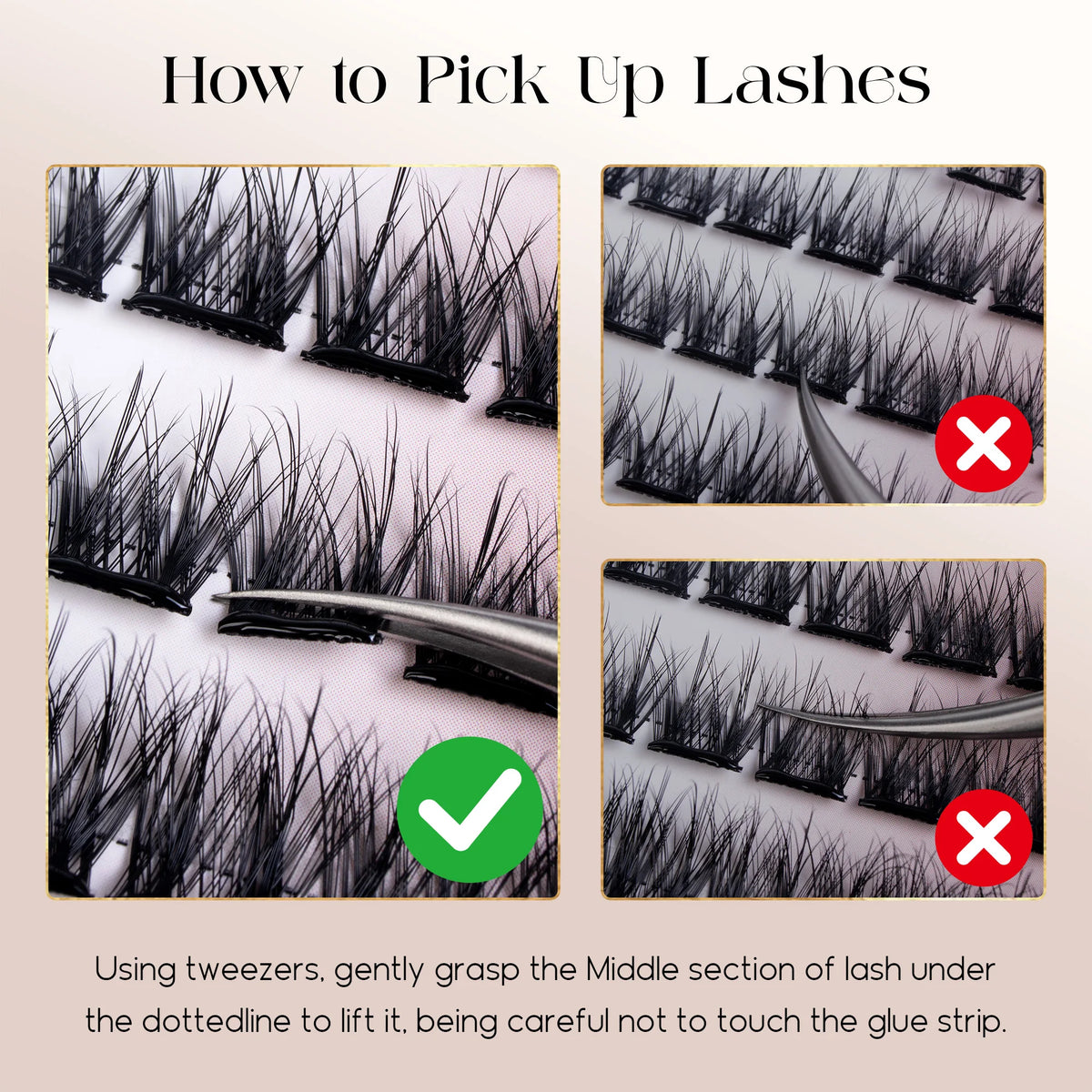 Befer No-Glue Self-Adhesive Lash Clusters - 120 Fluffy Eyelashes
