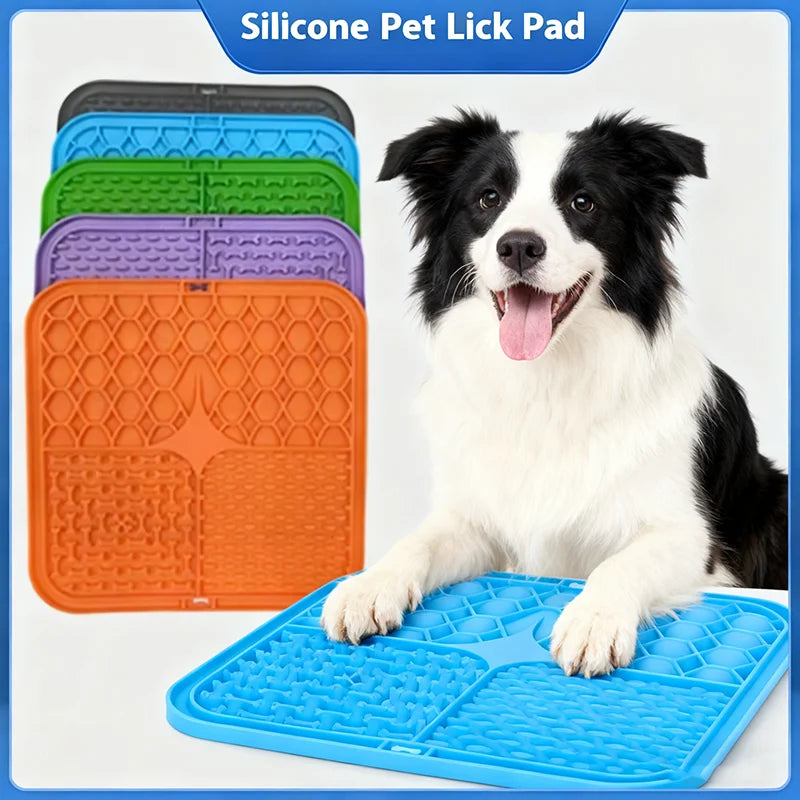 Silicone Pet Lick Mat - Anti-Choking Slow Feeder for Dogs & Cats