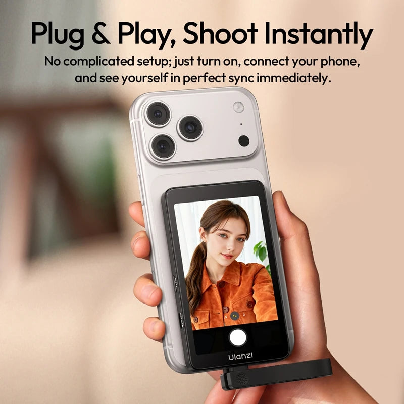 Ulanzi VM1 Vlog Selfie Monitor for iPhone & Android - Bright & Portable