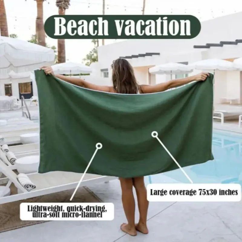 Quick-Drying Outdoor Magnetic Bath Towel - Coral Fleece Comfort