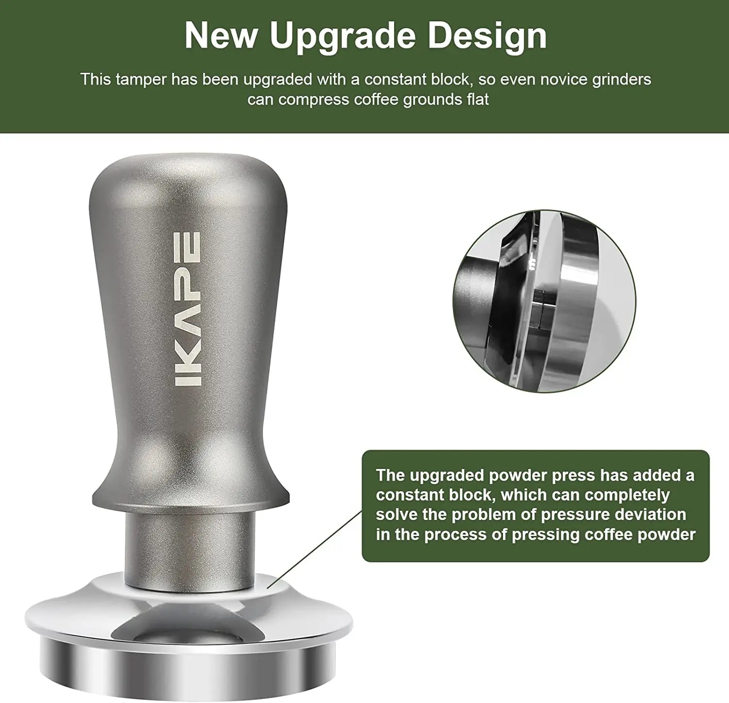 IKAPE V3 Espresso Tamper - Premium Stainless Steel Barista Tool