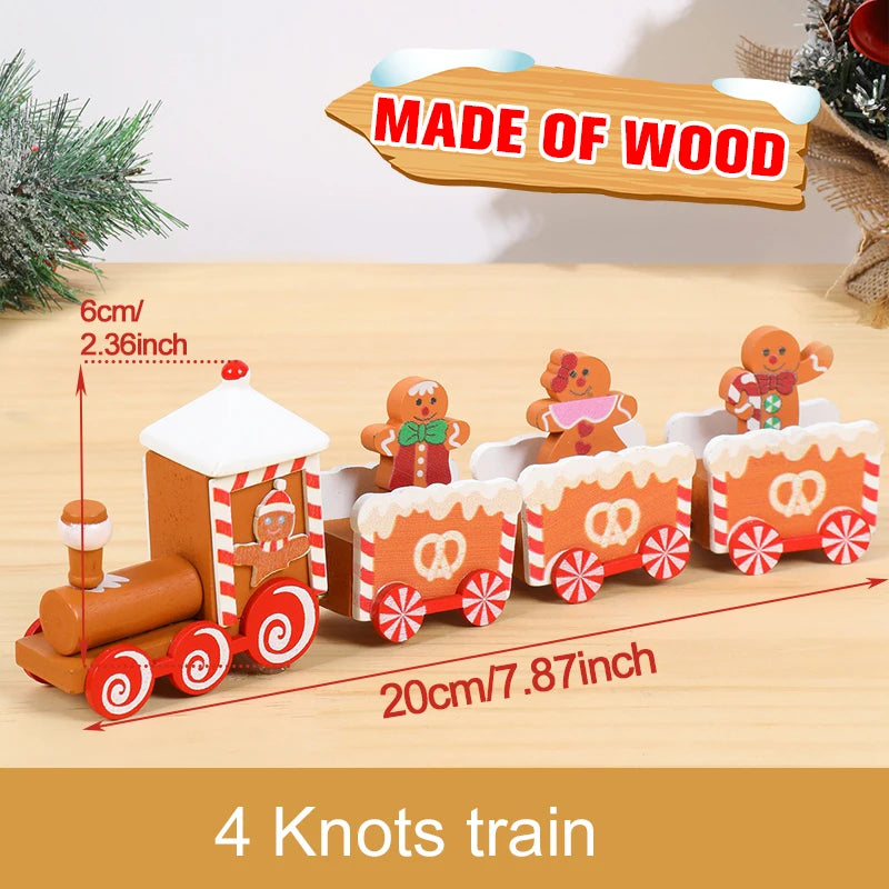 Christmas Train Ornament – Festive Wooden & Plastic Holiday Decor