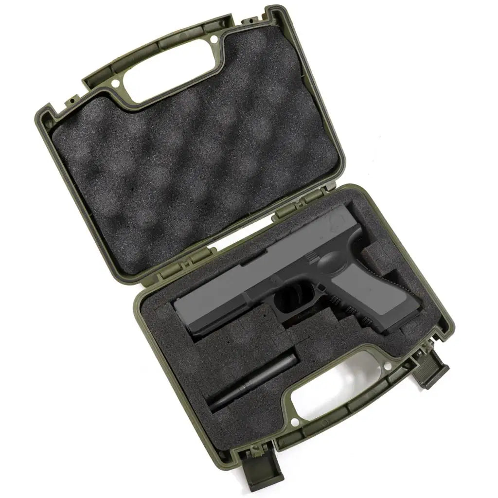 Lockable Waterproof Handgun Case with Foam for Safe Storage