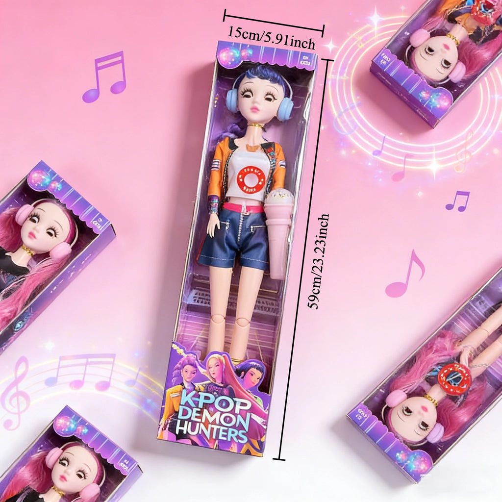 60cm Poseable K-POP Music Doll with Moving Eyes - Ideal Gift for Girls
