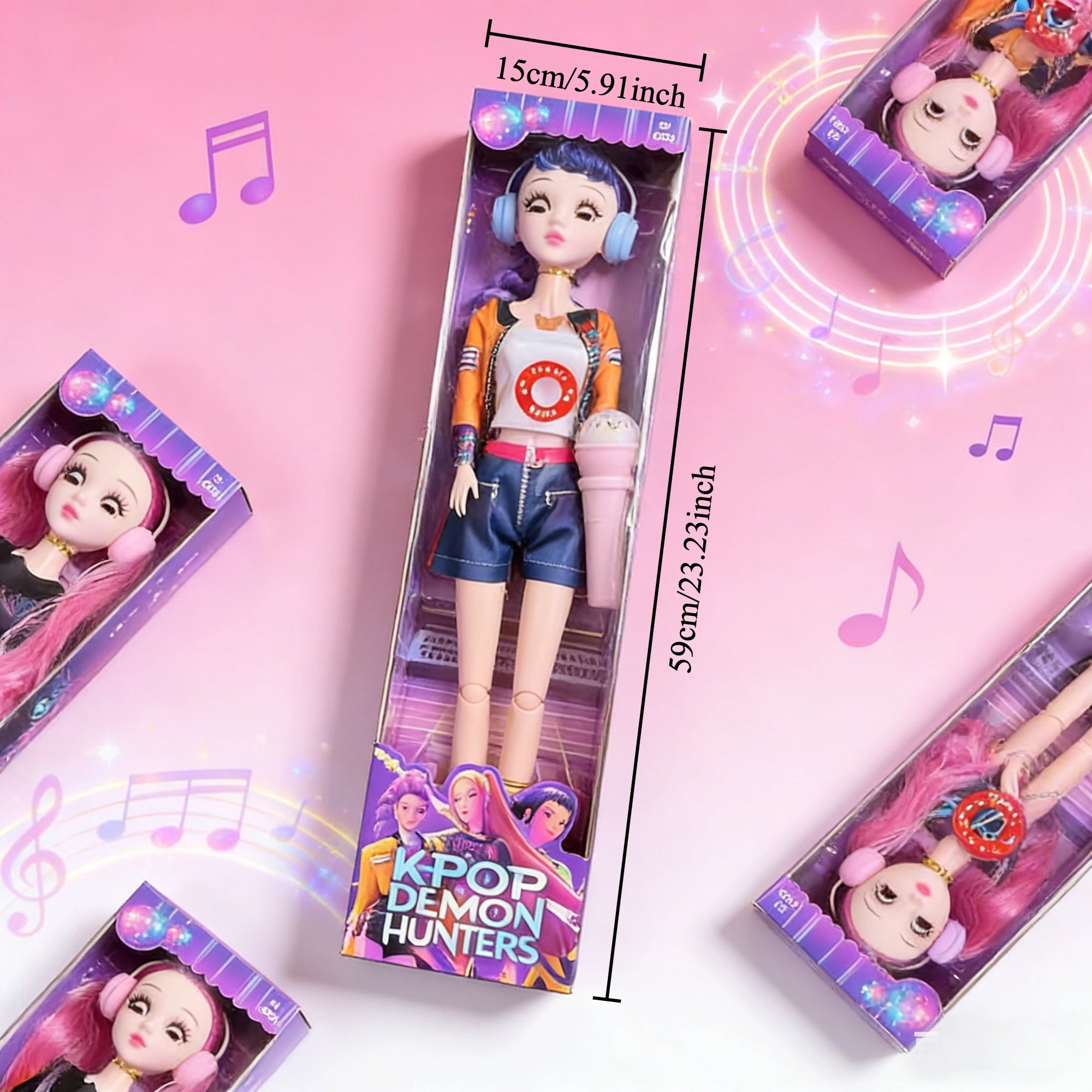 60cm Poseable K-POP Music Doll with Moving Eyes - Ideal Gift for Girls