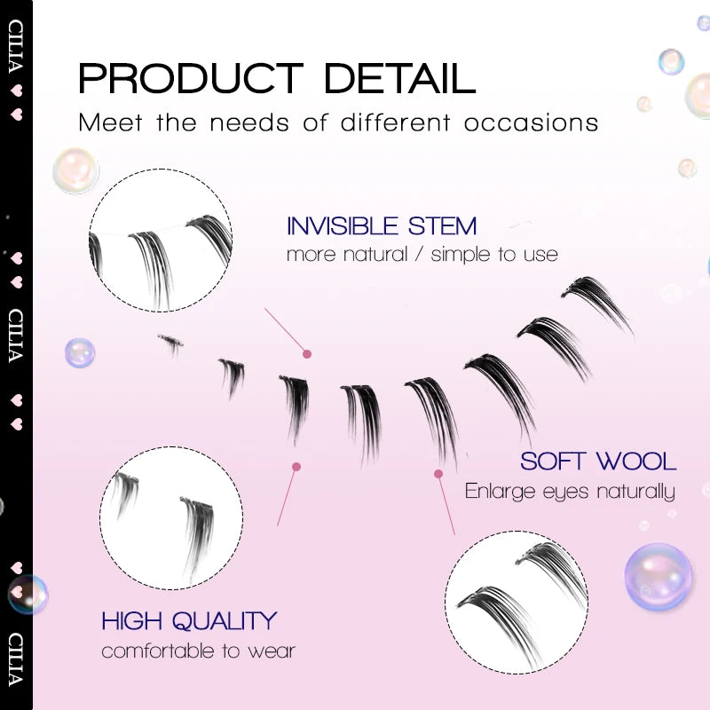 10 Pairs Manga Lower Eyelashes - Wispy Under Eye Lashes for Cosplay