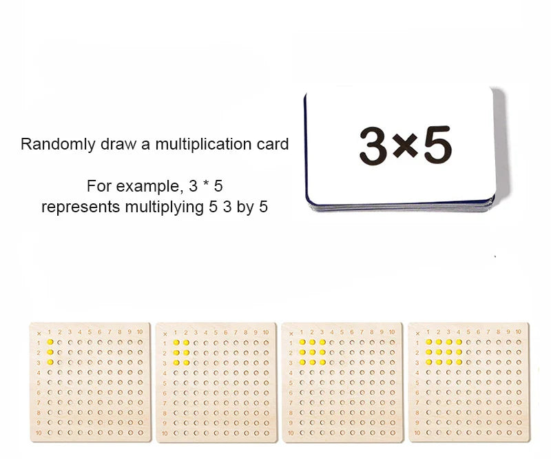 Montessori 99 Multiplication Board - Fun Math Learning Tool for Kids