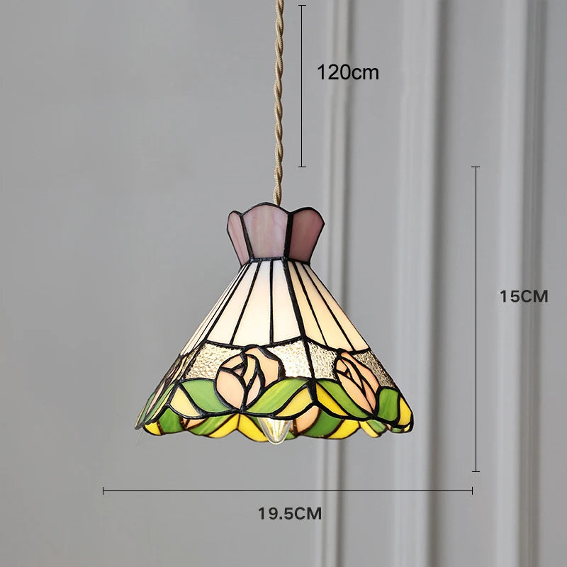Vintage Pendant Lamp - Colorful Glass Chandelier for Home Decor