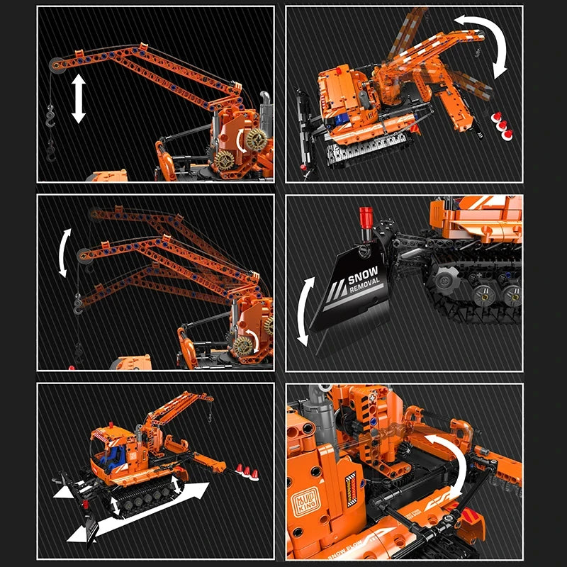 MOULD KING Remote Control Snowfield Engineering Truck Building Blocks