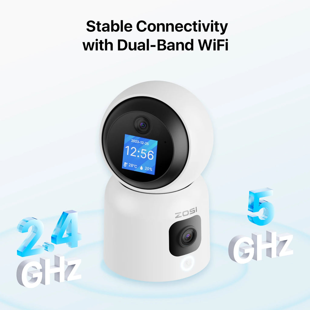ZOSI 360° Smart Home Security Camera with Auto Tracking & Night Vision