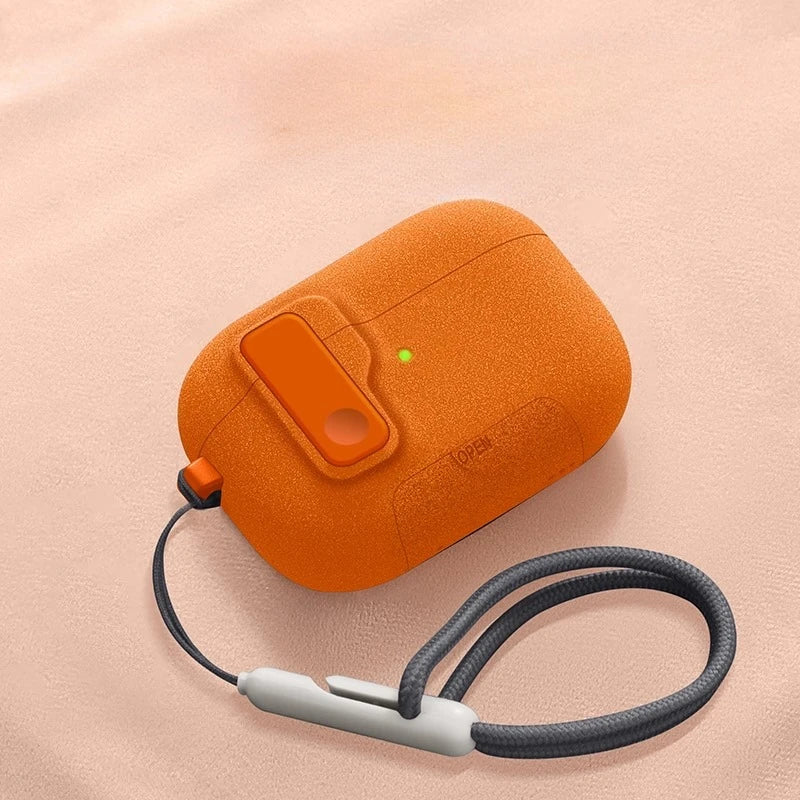 Silicone AirPods Pro 3 Case with Secure Lock & Phone Stand
