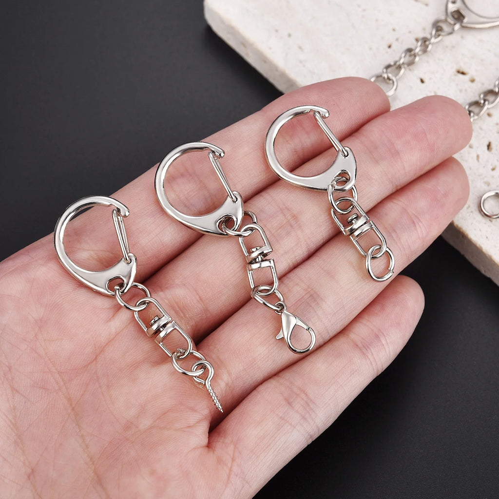 Lobster Clasp Key Rings - Zinc Alloy Connectors for DIY Jewelry