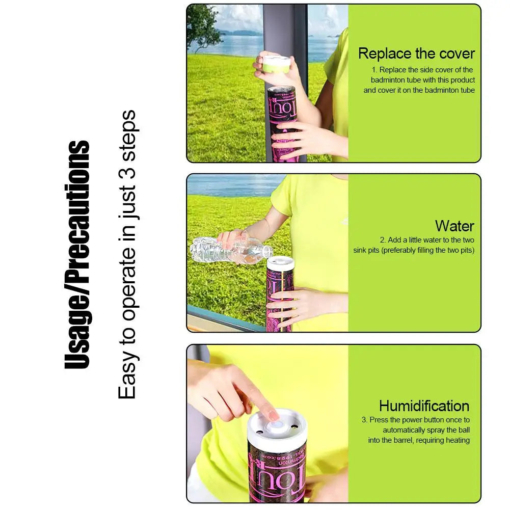 Rechargeable Badminton Humidifier - Enhance Shuttlecock Lifespan