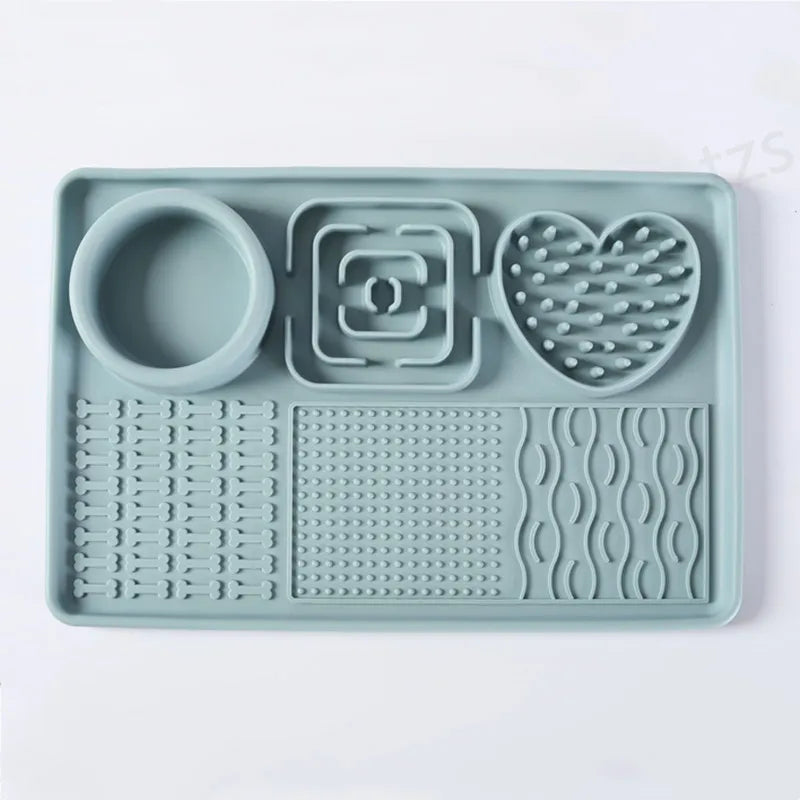 Interactive Silicone Pet Licking Mat for Dogs & Cats | Slow Feeder