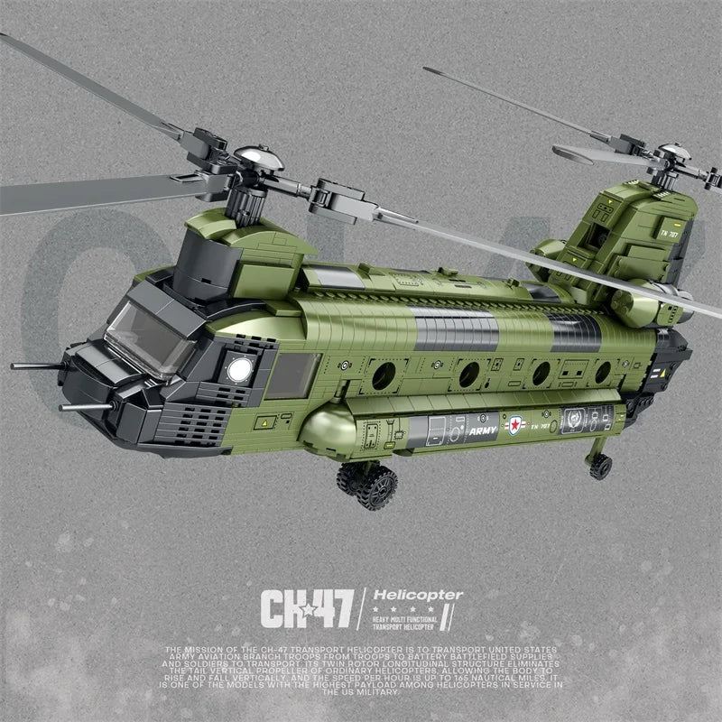 Reobrix 33031 MOC CH-47 Chinook Helicopter Building Blocks Set