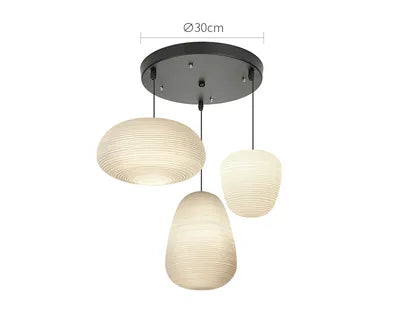 Elegant LED Cocoon Pendant Light - Modern Wabi-Sabi Design