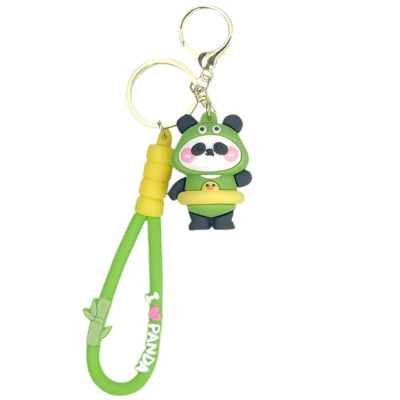 Adorable Kung Fu Panda Travel Keychain - Fun Soft Plastic Pendant