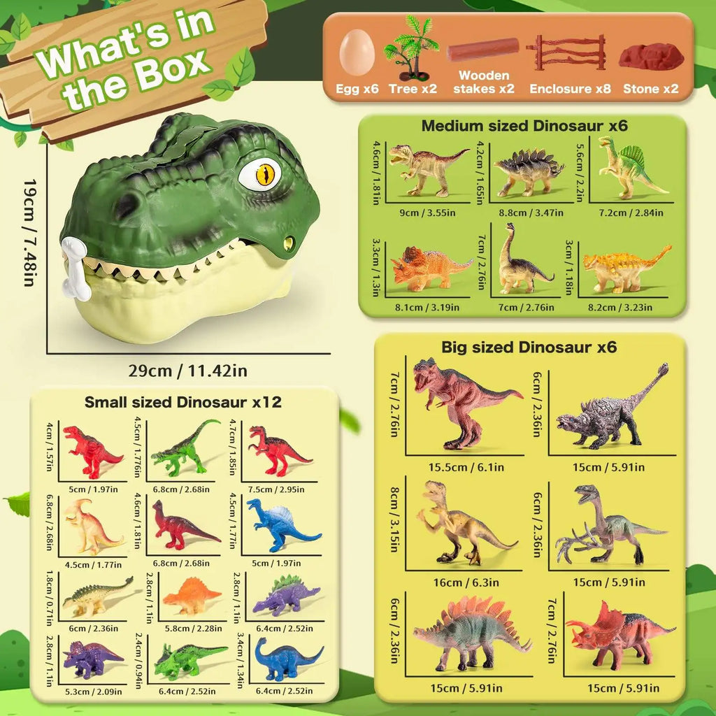 Dinosaur Toy Set for Kids - 46 Pcs Perfect for Imaginative Play