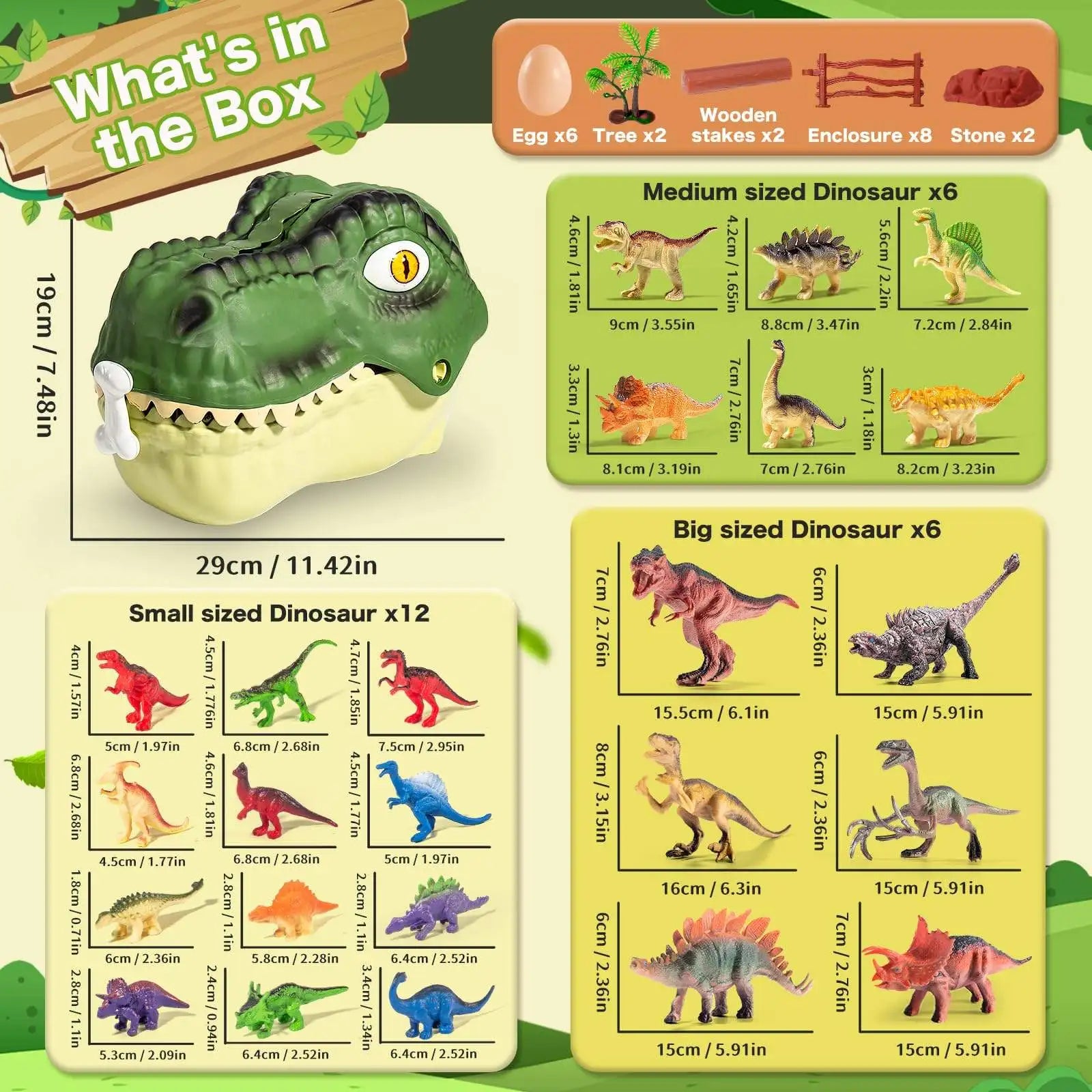Dinosaur Toy Set for Kids - 46 Pcs Perfect for Imaginative Play