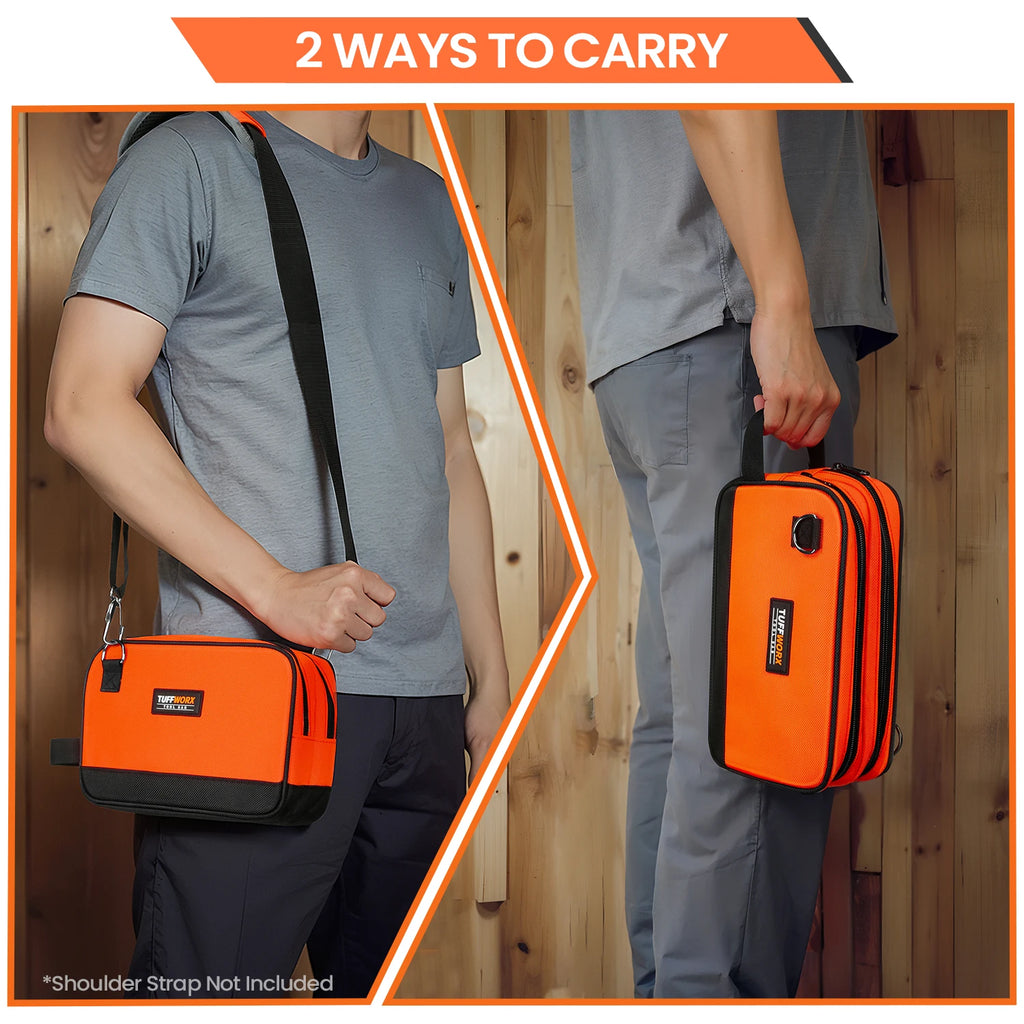 Compact Double-Zip Tool Storage Pouch - Durable, Multifunctional Design