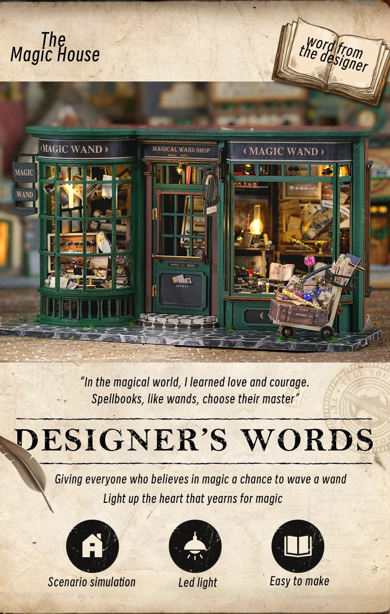 DIY Miniature Dollhouse Kit – Build Your Own Magical Home