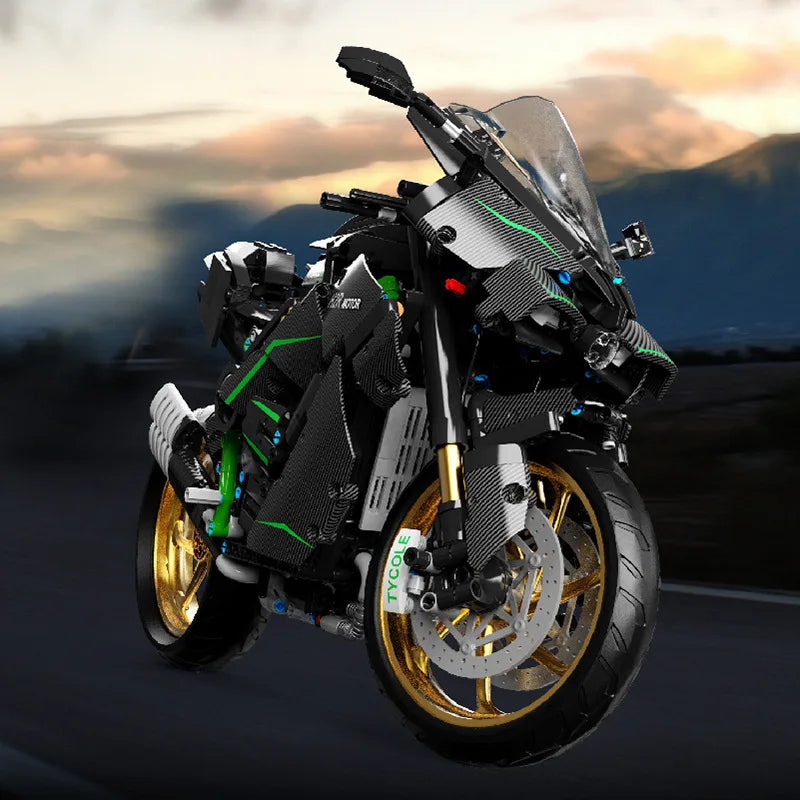 JIMITU 1:5 H2R City Motorcycle Model Building Blocks for Kids