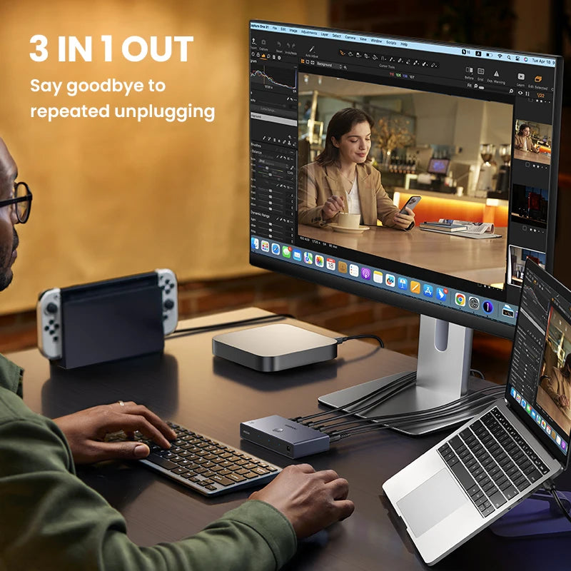 UGREEN 8K HDMI 2.1 Switcher | 3x1 with Remote for Ultimate Experience