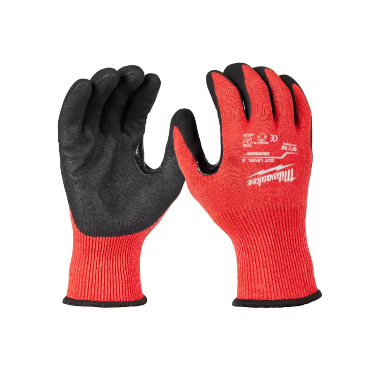 Milwaukee Cut Level 3 Nitrile Dipped Work Gloves - Heavy Duty Protection