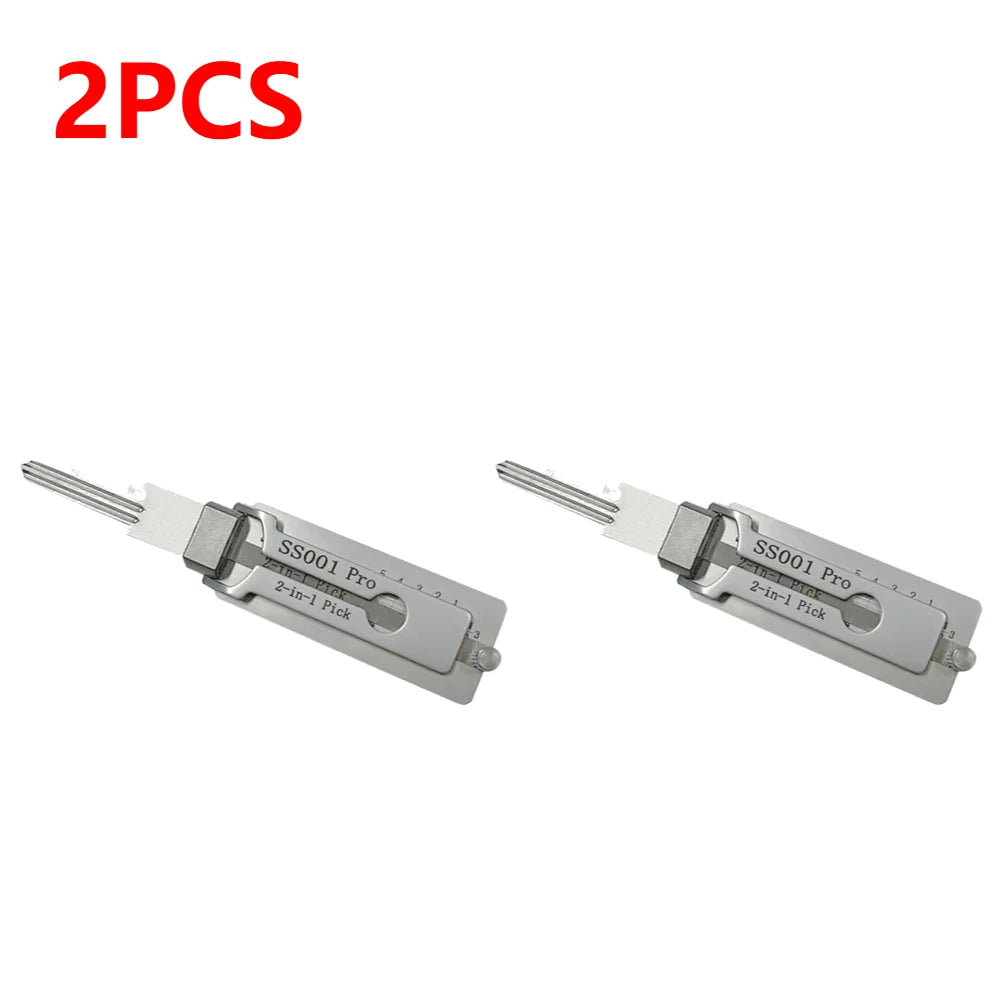VODOOL 2-in-1 Stainless Steel Key Decoder and Pickup Tool Kit