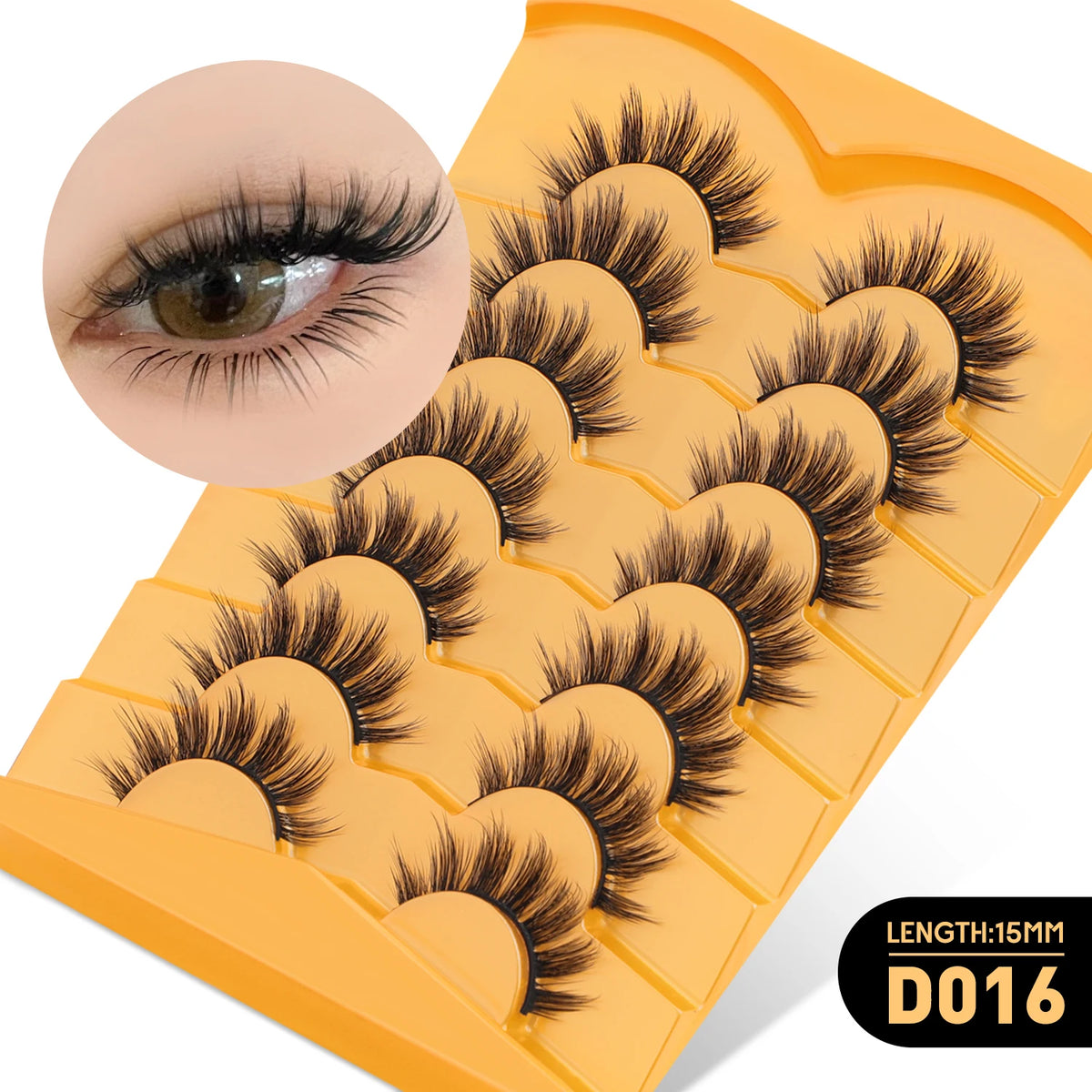 WOSHEER Cat Eye Half Lashes - Soft Wispy Faux Mink Eyelashes