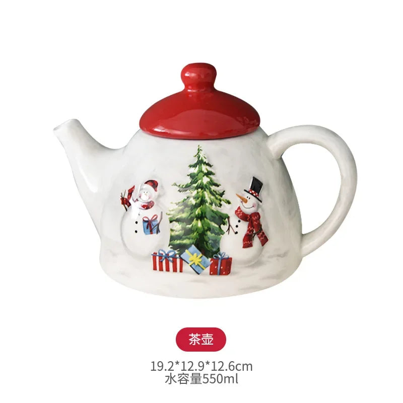 Adorable Christmas Snowman Ceramic Dish Set - Perfect Holiday Decor