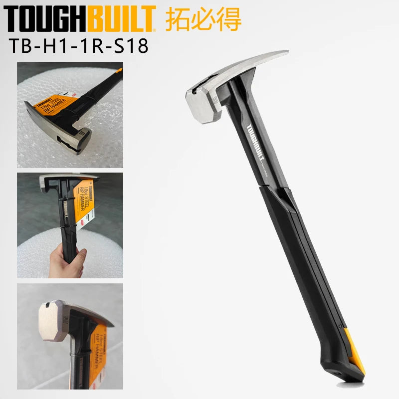 TOUGHBUILT 16 & 18 oz Steel Smooth Face Rip Hammers - Precision Tools