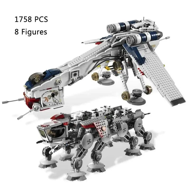 1758PCS Republic Dropship AT-OT Walker Building Blocks Set - Creative Toy