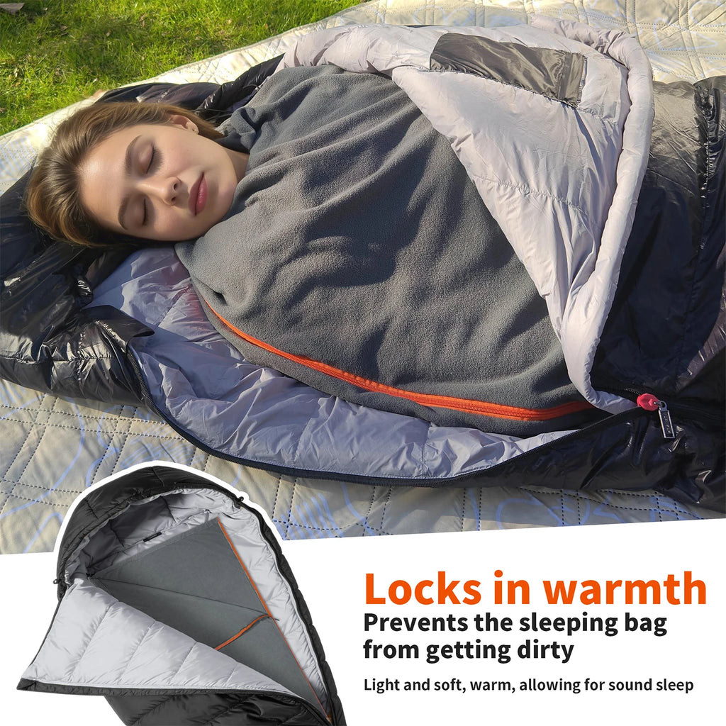 MAPLEAF Ultralight Polar Fleece Sleeping Bag Liner for Cold Weather